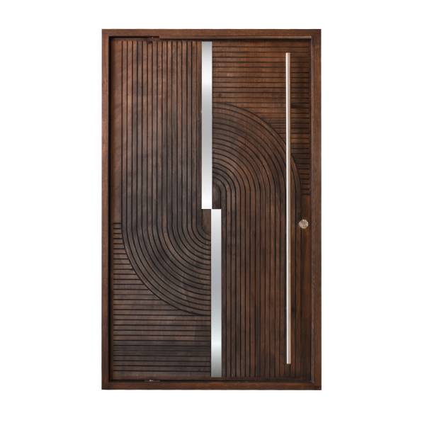 Peseus Abstract S/S Strip Pivot Door